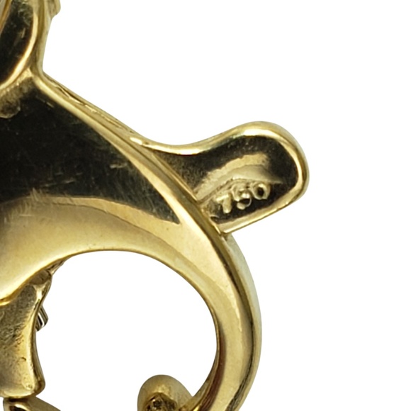 18 Karat Yellow Gold Textured Oval and Circle Link Bracelet #20588 - Picture 5 of 7